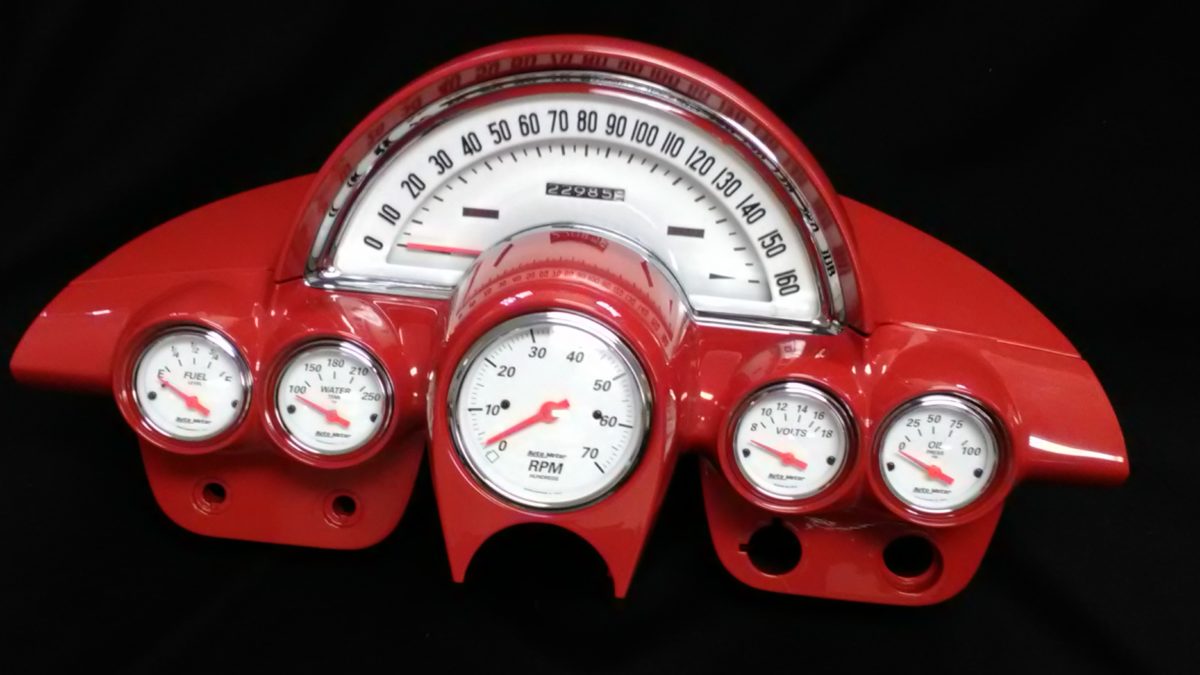 1960 Corvette Cluster Shell - Before and After - D&M Restoration